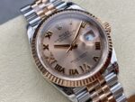 VS Factory Rolex Datejust 36mm Two-Tone Rose Gold Rosé Dial with Diamond Roman Makes (126231) 1:1 Super Clone – DD3235 Movement – Bild 3