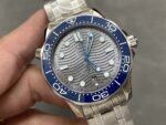 VS Factory Omega Seamaster Diver 300M 42mm Grey Wave Dial Blue Ceramic Bezel Stainless Steel Bracelet (210.30.42.20.06.001) 1:1 Super Clone – DD8800 Movement – Bild 4