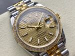 VS Factory Rolex Datejust 36 Two-Tone Yellow Gold Diamond Bezel Golden Fluted Motif (126283RBR) 1:1 Super Clone – DD3235 Movement – Bild 4