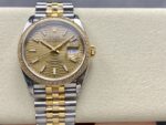 VS Factory Rolex Datejust 36 Two-Tone Yellow Gold Diamond Bezel Golden Fluted Motif (126283RBR) 1:1 Super Clone – DD3235 Movement – Bild 2