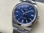 VS Factory Rolex Oyster Perpetual 36mm Bright Blue Sunburst Dial Smooth Bezel Oyster Bracelet (126000) 1:1 Super Clone – DD3230 Movement – Bild 6