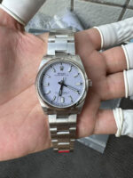 VS Factory Rolex Oyster Perpetual 36mm Lavender / Lilac Dial Smooth Bezel Oyster Bracelet (126000 Custom) 1:1 Super Clone – DD3230 Movement – Bild 2