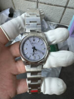 VS Factory Rolex Oyster Perpetual 36mm Lavender / Lilac Dial Smooth Bezel Oyster Bracelet (126000 Custom) 1:1 Super Clone – DD3230 Movement – Bild 4