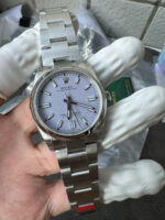 VS Factory Rolex Oyster Perpetual 36mm Lavender / Lilac Dial Smooth Bezel Oyster Bracelet (126000 Custom) 1:1 Super Clone – DD3230 Movement – Bild 5