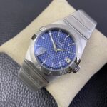VS Factory Omega Constellation Co-Axial 38mm Blue Textured Dial (123.10.38.21.03.001) 1:1 Super Clone -DD8500 Movement – Bild 4