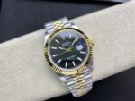 VS Factory Rolex Datejust 41mm Two-Tone Yellow Gold Green Dial Fluted Bezel Jubilee Bracelet (126333) 1:1 Super Clone – DD3235 Movement – Bild 5