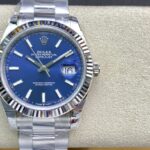 VS Factory Rolex Datejust 41mm Blue Sunburst Dial Fluted Bezel Oyster Bracelet (126334) 1:1 Super Clone – DD3235 Movement