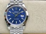 VS Factory Rolex Datejust 41mm Blue Sunburst Dial Smooth Bezel Jubilee Bracelet (126300) 1:1 Super Clone – DD3235 Movement – Bild 2