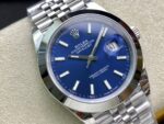 VS Factory Rolex Datejust 41mm Blue Sunburst Dial Smooth Bezel Jubilee Bracelet (126300) 1:1 Super Clone – DD3235 Movement – Bild 3