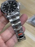 VS Factory Rolex Datejust 41mm Black Sunburst Dial Smooth Bezel Oyster Bracelet (126300) 1:1 Super Clone – DD3235 Movement – Bild 6