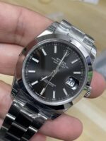 VS Factory Rolex Datejust 41mm Black Sunburst Dial Smooth Bezel Oyster Bracelet (126300) 1:1 Super Clone – DD3235 Movement – Bild 5