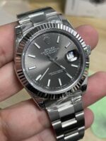 VS Factory Rolex Datejust 41mm Sunburst Slate Dial Fluted Bezel Oyster Bracelet (126334) 1:1 Super Clone – DD3235 Movement – Bild 7