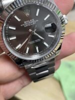 VS Factory Rolex Datejust 41mm Sunburst Slate Dial Fluted Bezel Oyster Bracelet (126334) 1:1 Super Clone – DD3235 Movement – Bild 6