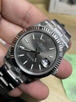 VS Factory Rolex Datejust 41mm Sunburst Slate Dial Fluted Bezel Oyster Bracelet (126334) 1:1 Super Clone – DD3235 Movement – Bild 5