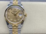 VS Factory Rolex Datejust 36 Two-Tone Yellow Gold Golden Fluted Motif Diamond Dial (126233) 1:1 Super Clone – DD3235 Movement – Bild 2