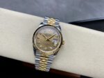 VS Factory Rolex Datejust 36 Two-Tone Yellow Gold Golden Fluted Motif Diamond Dial (126233) 1:1 Super Clone – DD3235 Movement – Bild 5