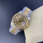 VS Factory Rolex Datejust 36mm Two-Tone Yellow Gold Golden Fluted Motif Diamond Dial Jubilee Bracelet (126233) 1:1 Super Clone – DD3235 Movement – Bild 6