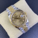 VS Factory Rolex Datejust 36mm Two-Tone Yellow Gold Golden Fluted Motif Diamond Dial Jubilee Bracelet (126233) 1:1 Super Clone – DD3235 Movement – Bild 4
