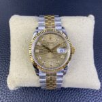 VS Factory Rolex Datejust 36mm Two-Tone Yellow Gold Golden Fluted Motif Diamond Dial Jubilee Bracelet (126233) 1:1 Super Clone – DD3235 Movement – Bild 2