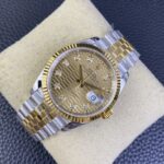 VS Factory Rolex Datejust 36mm Two-Tone Yellow Gold Golden Fluted Motif Diamond Dial Jubilee Bracelet (126233) 1:1 Super Clone – DD3235 Movement – Bild 3