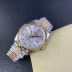 VS Factory Rolex Datejust 36mm Two-Tone Rose Gold Silver Fluted Motif Diamond Dial Jubilee Bracelet (126231) 1:1 Super Clone – DD3235 Movement – Bild 6