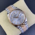 VS Factory Rolex Datejust 36mm Two-Tone Rose Gold Silver Fluted Motif Diamond Dial Jubilee Bracelet (126231) 1:1 Super Clone – DD3235 Movement – Bild 4