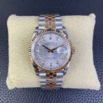 VS Factory Rolex Datejust 36mm Two-Tone Rose Gold Silver Fluted Motif Diamond Dial Jubilee Bracelet (126231) 1:1 Super Clone – DD3235 Movement – Bild 2