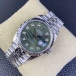 VS Factory Rolex Datejust 36mm Olive Green Palm Motif Diamond Dial Jubilee Bracelet (126234) 1:1 Super Clone – DD3235 Movement – Bild 5