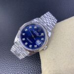 VS Factory Rolex Datejust 36mm Blue Fluted Motif Diamond Dial Jubilee Bracelet (126234) 1:1 Super Clone – DD3235 Movement – Bild 6