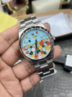 VS Factory Rolex Oyster Perpetual 41mm “Celebration Bubble” Motif Dial Smooth Bezel Oyster Bracelet (124300) 1:1 Super Clone – DD3230 Movement – Bild 5