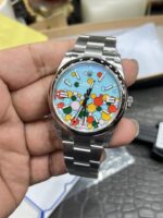 VS Factory Rolex Oyster Perpetual 41mm “Celebration Bubble” Motif Dial Smooth Bezel Oyster Bracelet (124300) 1:1 Super Clone – DD3230 Movement – Bild 4