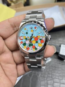 VS Factory Rolex Oyster Perpetual 36mm “Celebration Bubble” Motif Dial Smooth Bezel Oyster Bracelet (126000) 1:1 Super Clone – DD3230 Movement – Bild 5