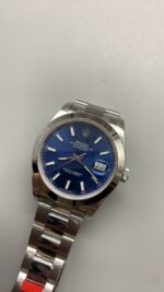 VS Factory Rolex Datejust 41mm Blue Sunburst Dial Smooth Bezel Oyster Bracelet (126300) 1:1 Super Clone – DD3235 Movement – Bild 3