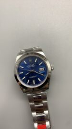 VS Factory Rolex Datejust 41mm Blue Sunburst Dial Smooth Bezel Oyster Bracelet (126300) 1:1 Super Clone – DD3235 Movement – Bild 4