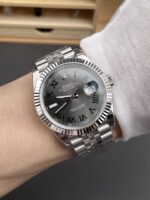 VS Factory Rolex Datejust 41mm Slate “Wimbledon” Dial Fluted Bezel Jubilee Bracelet (126334) 1:1 Super Clone – DD3235 Movement – Bild 5
