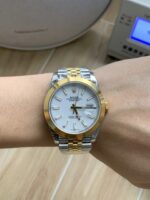 VS Factory Rolex Datejust 41mm Two-Tone Yellow Gold White Dial Smooth Bezel Jubilee Bracelet (126303) 1:1 Super Clone – DD3235 Movement – Bild 5