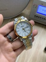 VS Factory Rolex Datejust 41mm Two-Tone Yellow Gold White Dial Smooth Bezel Jubilee Bracelet (126303) 1:1 Super Clone – DD3235 Movement – Bild 4