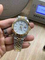 VS Factory Rolex Datejust 41mm Two-Tone Yellow Gold White Dial Smooth Bezel Jubilee Bracelet (126303) 1:1 Super Clone – DD3235 Movement – Bild 3