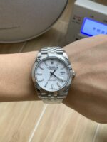 VS Factory Rolex Datejust 41mm Pure White Dial Smooth Bezel Jubilee Bracelet (126300) 1:1 Super Clone – DD3235 Movement – Bild 3