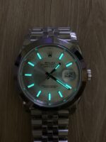 VS Factory Rolex Datejust 41mm Silver Sunburst Dial Smooth Bezel Jubilee Bracelet (126300) 1:1 Super Clone – DD3235 Movement – Bild 8