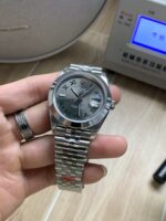 VS Factory Rolex Datejust 41mm Slate “Wimbledon” Dial Smooth Bezel Jubilee Bracelet (126300) 1:1 Super Clone – DD3235 Movement – Bild 4