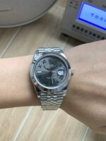 VS Factory Rolex Datejust 41mm Slate “Wimbledon” Dial Smooth Bezel Jubilee Bracelet (126300) 1:1 Super Clone – DD3235 Movement – Bild 5