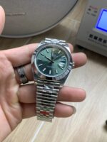 VS Factory Rolex Datejust 41mm Mint Green Sunburst Dial Smooth Bezel Jubilee Bracelet (126300) 1:1 Super Clone – DD3235 Movement – Bild 3