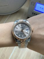 VS Factory Rolex Datejust 41mm Sunburst Slate Dial Fluted Bezel Oyster Bracelet (126334) 1:1 Super Clone – DD3235 Movement – Bild 3
