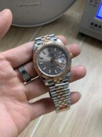 VS Factory Rolex Datejust 41mm Two-Tone Rose Gold Sunburst Slate Dial Jubilee Bracelet (126331) 1:1 Super Clone – DD3235 Movement – Bild 3
