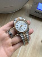VS Factory Rolex Datejust 41mm Two-Tone Rose Gold Silver Fluted Motif Dial Jubilee Bracelet (126331) 1:1 Super Clone – DD3235 Movement – Bild 4