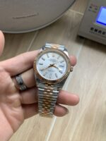 VS Factory Rolex Datejust 41mm Two-Tone Rose Gold Silver Fluted Motif Dial Jubilee Bracelet (126331) 1:1 Super Clone – DD3235 Movement – Bild 3