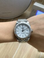 VS Factory Rolex Datejust 41mm Pure White Dial Fluted Bezel Jubilee Bracelet (126334) 1:1 Super Clone – DD3235 Movement – Bild 5