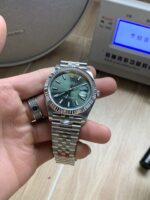 VS Factory Rolex Datejust 41mm Mint Green Sunburst Dial Fluted Bezel Jubilee Bracelet (126334) 1:1 Super Clone – DD3235 Movement – Bild 3