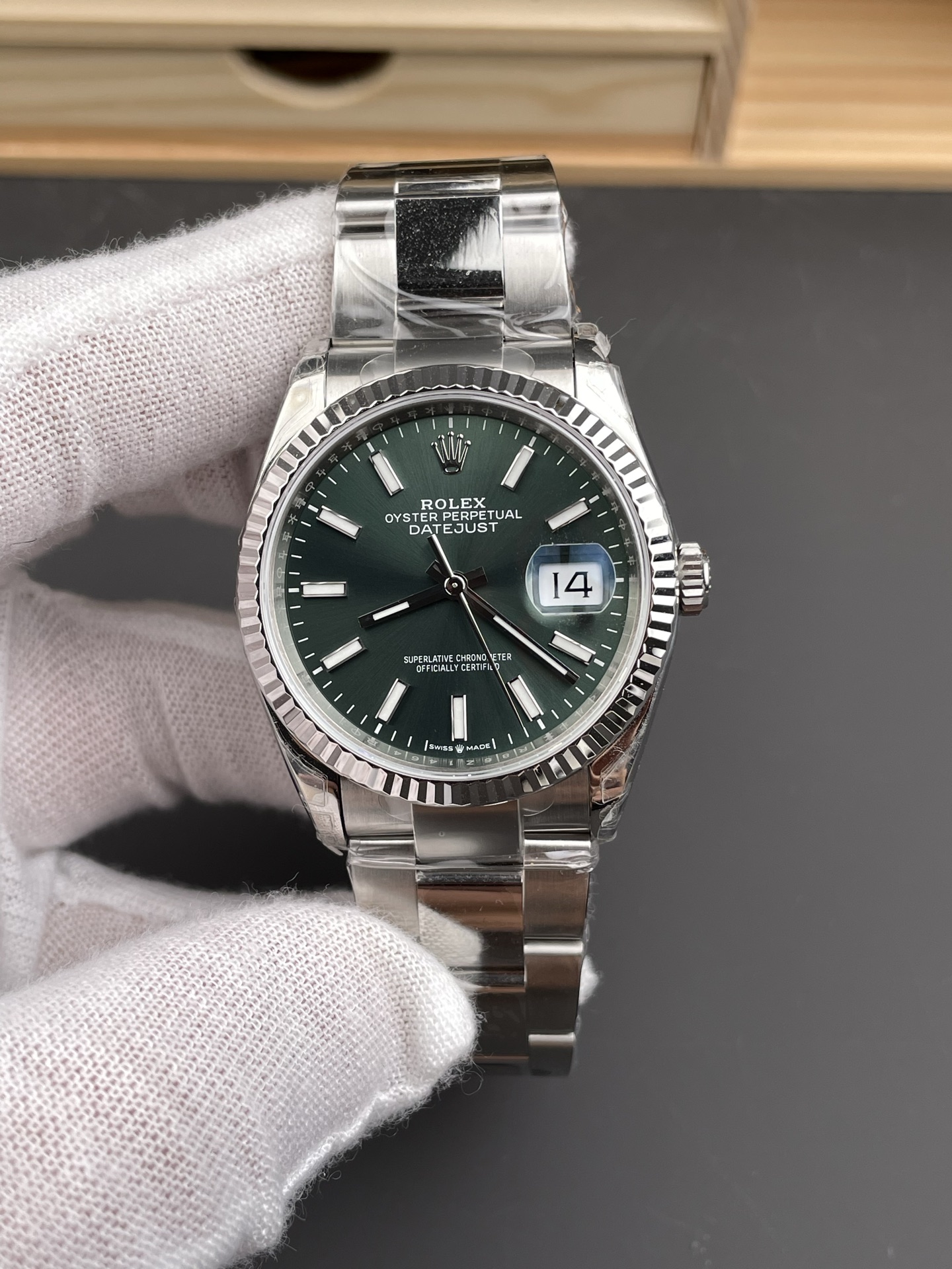 i1751306837050_520_0_0-1.jpg VS Factory Rolex Datejust 36mm Sunburst Green Dial Jubilee Bracelet (126234) 1:1 Super Clone – DD3235 Movement – Bild 1